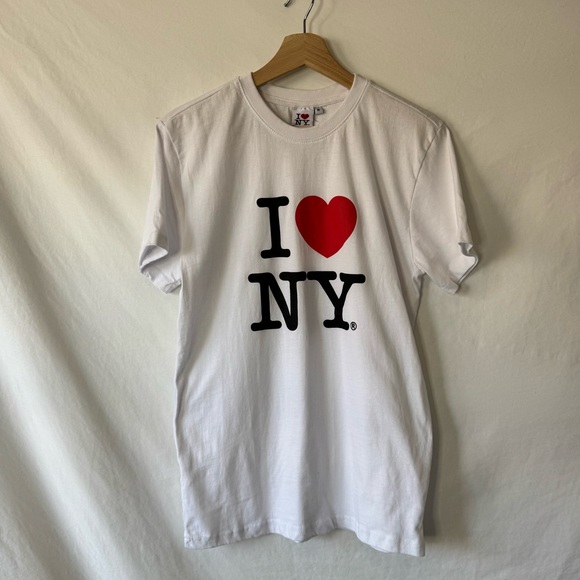 2/$20 - Authentic I Love NY White Heart Tshirt - Size M - Picture 4 of 12